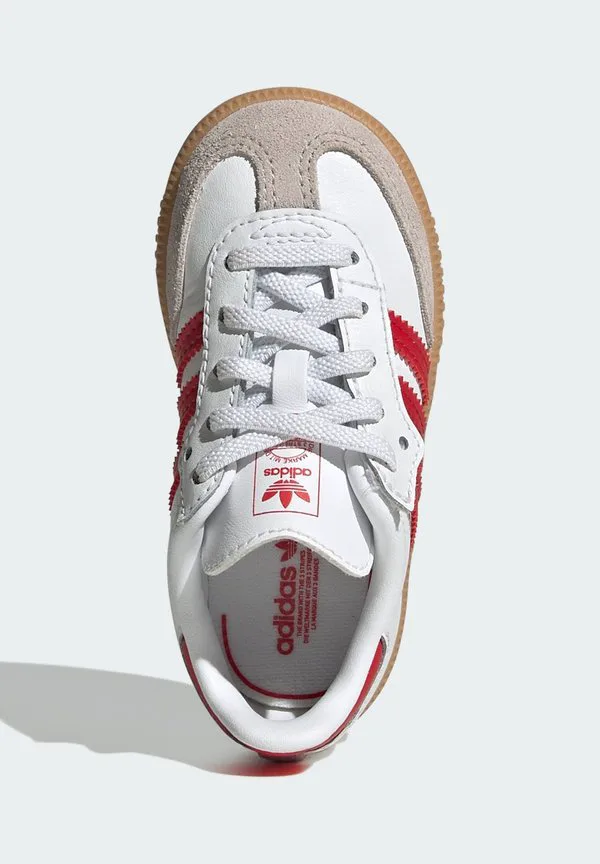 Кроссовки samba унисекс Adidas Originals, Cloud White/Better Scarlet Gum — фото 3