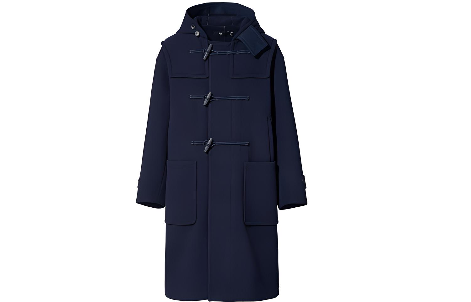 

UNIQLO Пальто JIL SANDER Jil Sander Collaboration мужское синее, Navy Blue