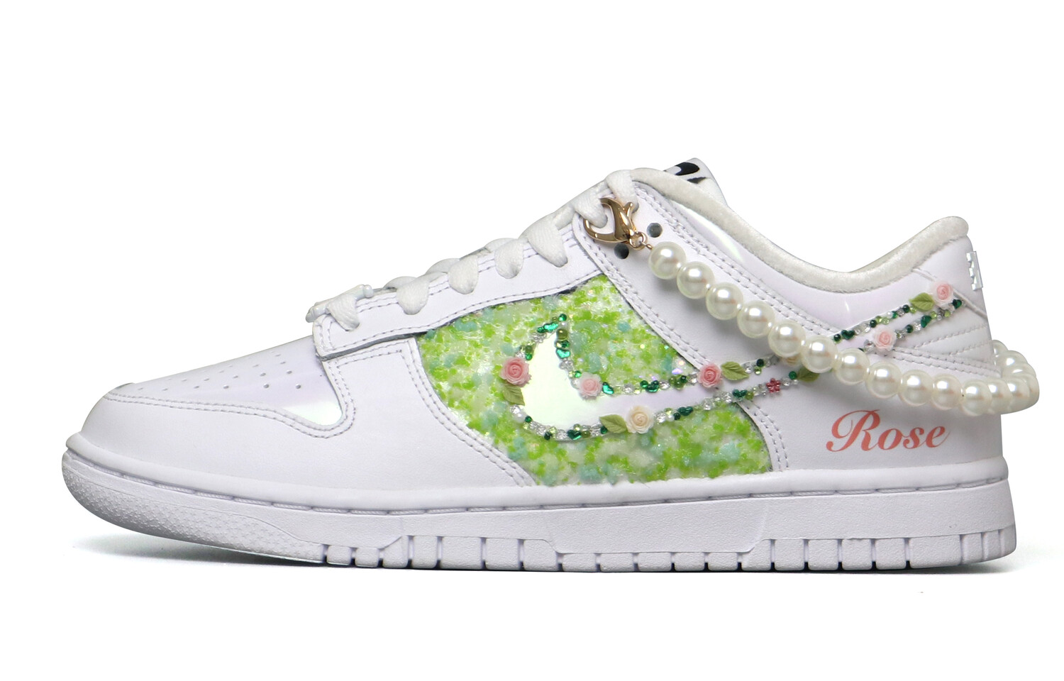 

Кроссовки Nike Dunk Skateboard Shoes Women's Low-Top White Green, белый