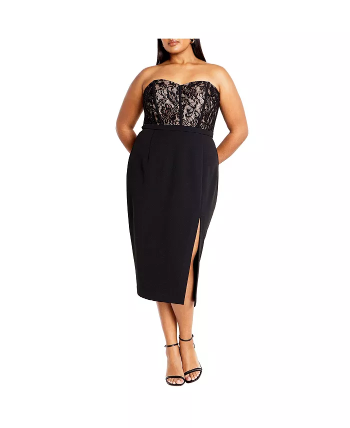 

Платье Plus Size Perfect Date CITY CHIC, черный