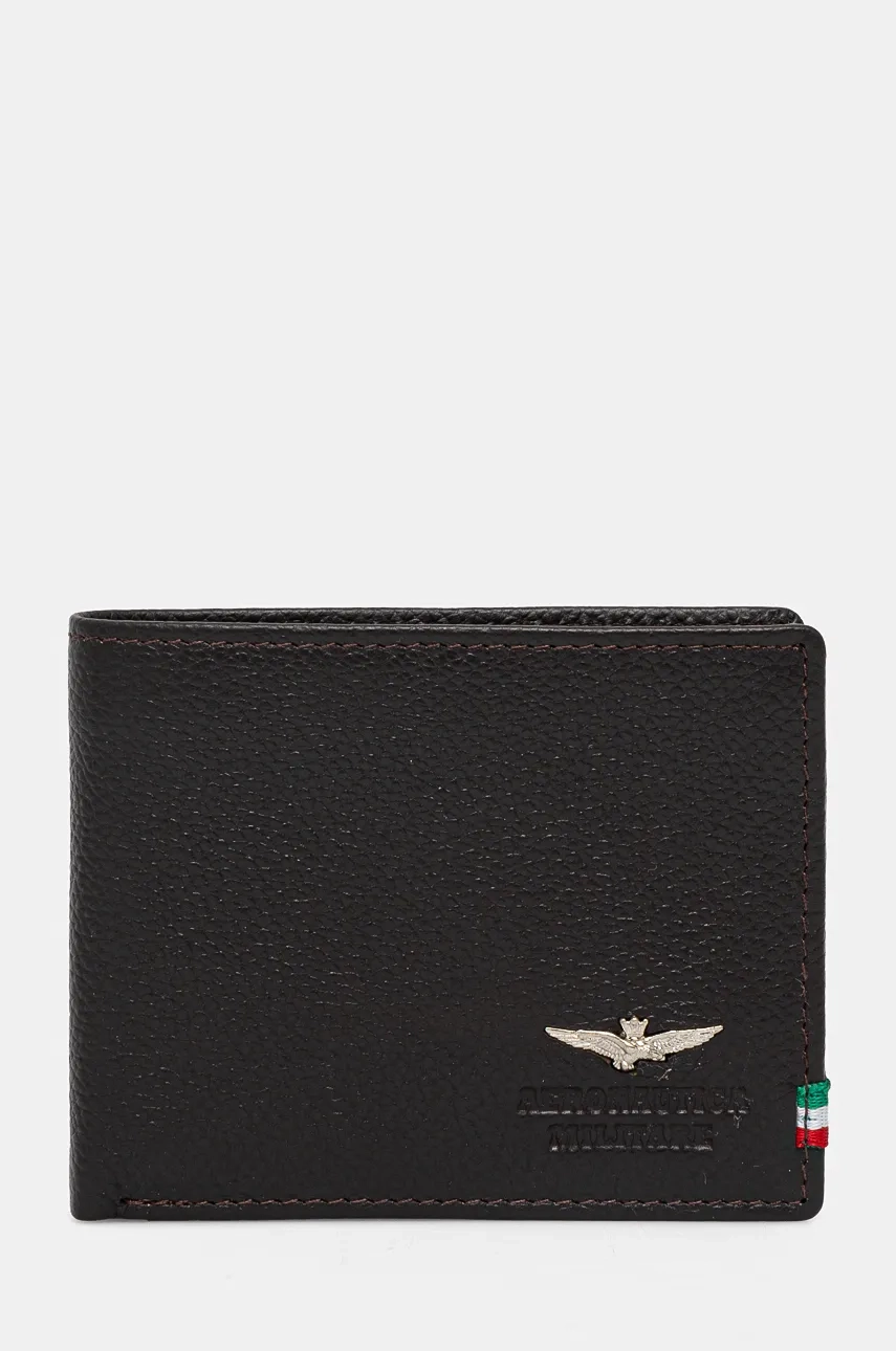

Кожаный кошелек Aeronautica Militare, коричневый