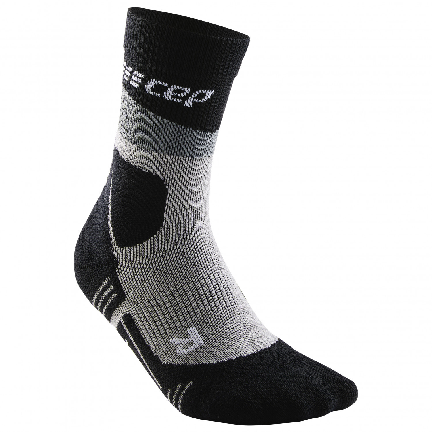 

Походные носки Cep Women's Max Cushion Socks Hiking Mid Cut, цвет Grey/Black