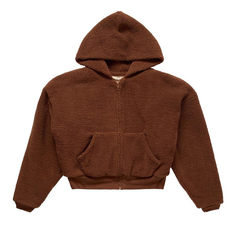 

Худи ERL Terry Fleece Zipped Hoodie, Brown