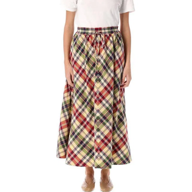 Юбка макси на кулиске в клетку Polo Ralph Lauren, Multicolor
