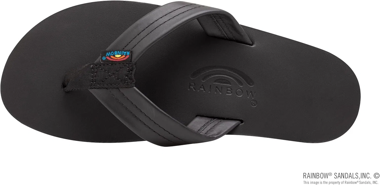 Сандалии с поддержкой стопы, из натуральной кожи, Rainbow, черные Rainbow Sandals — фото 3