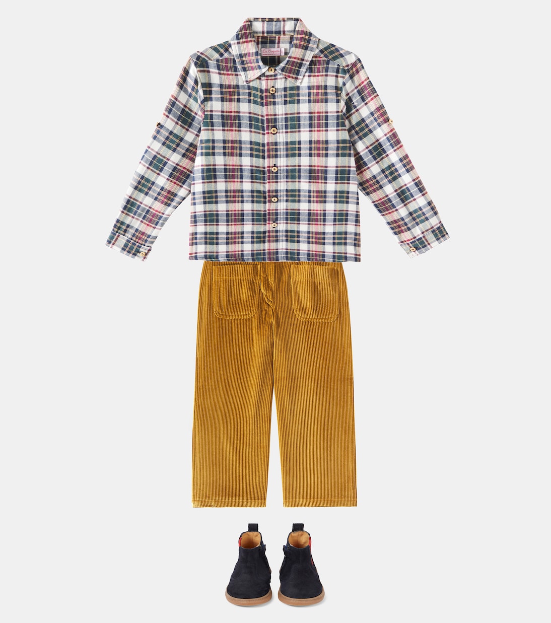 Хлопковая клетчатая рубашка Nico La Coqueta, Black Tartan — фото 2