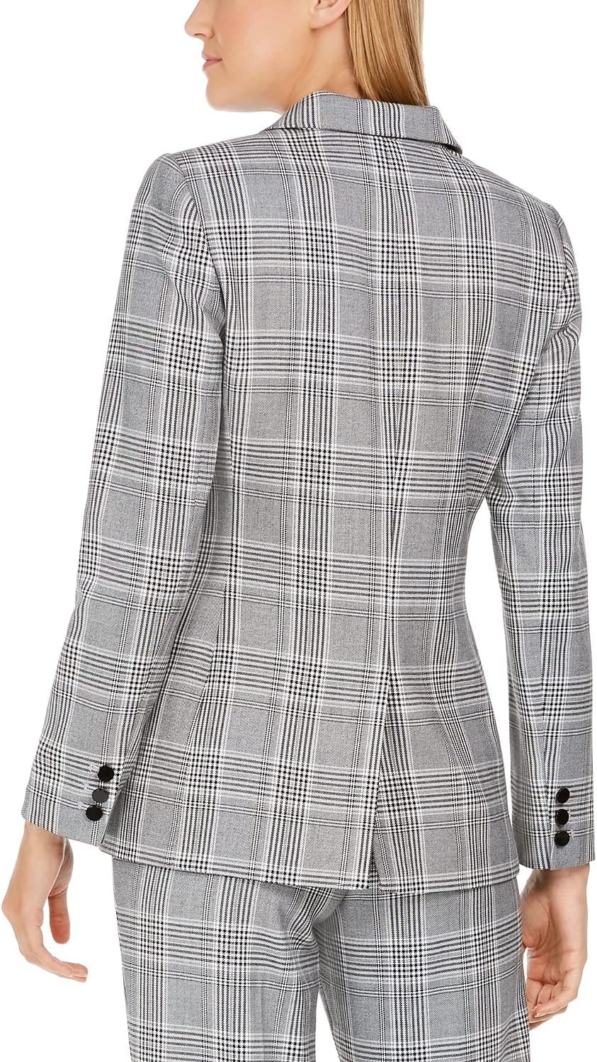 

Женский клетчатый блейзер на одной пуговице Calvin Klein, Black