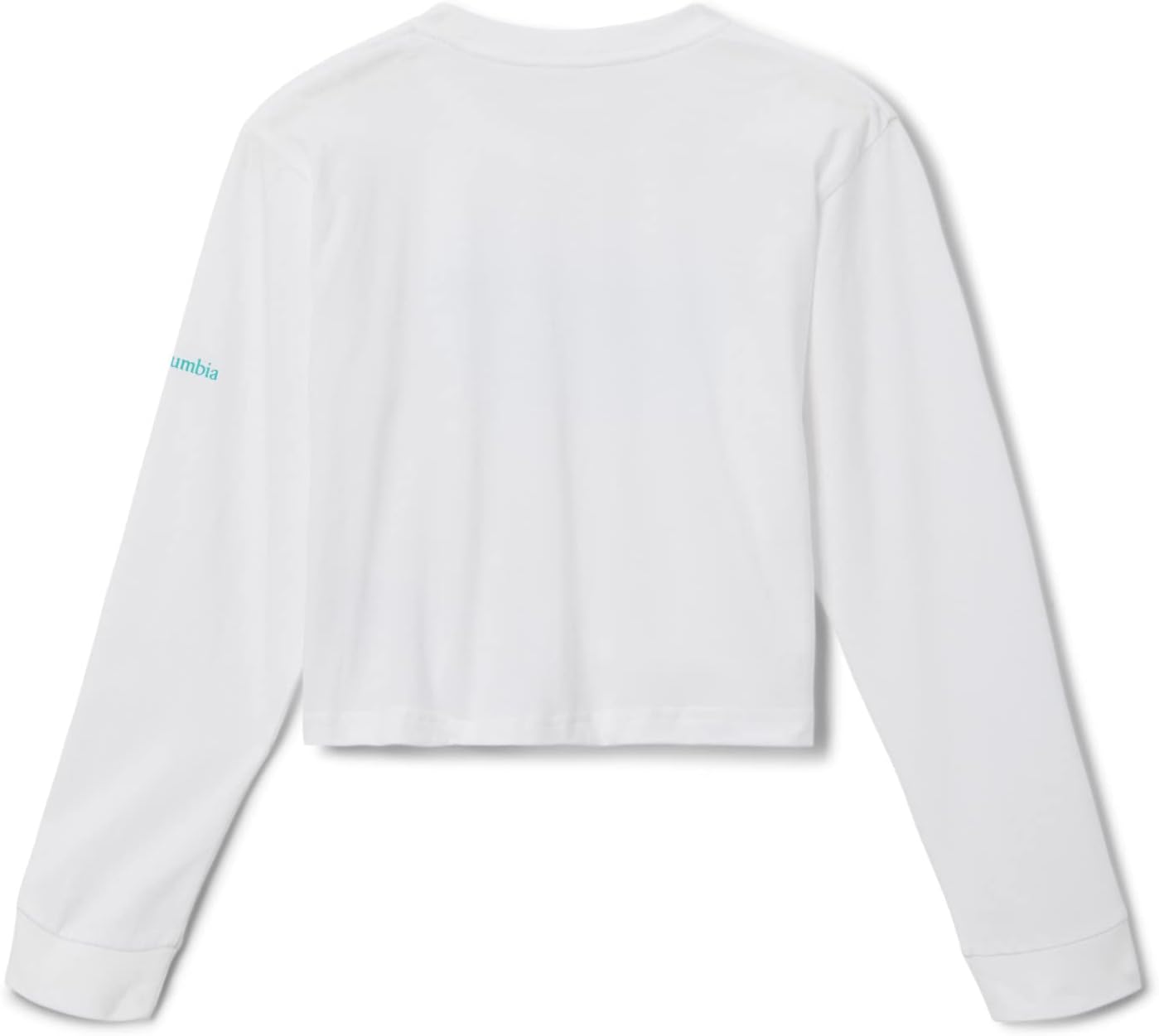 Футболка Columbia Girl's Mission Lake с длинным рукавом и свободным лифом, White/Framed Halftone Logo Graphic — фото 2