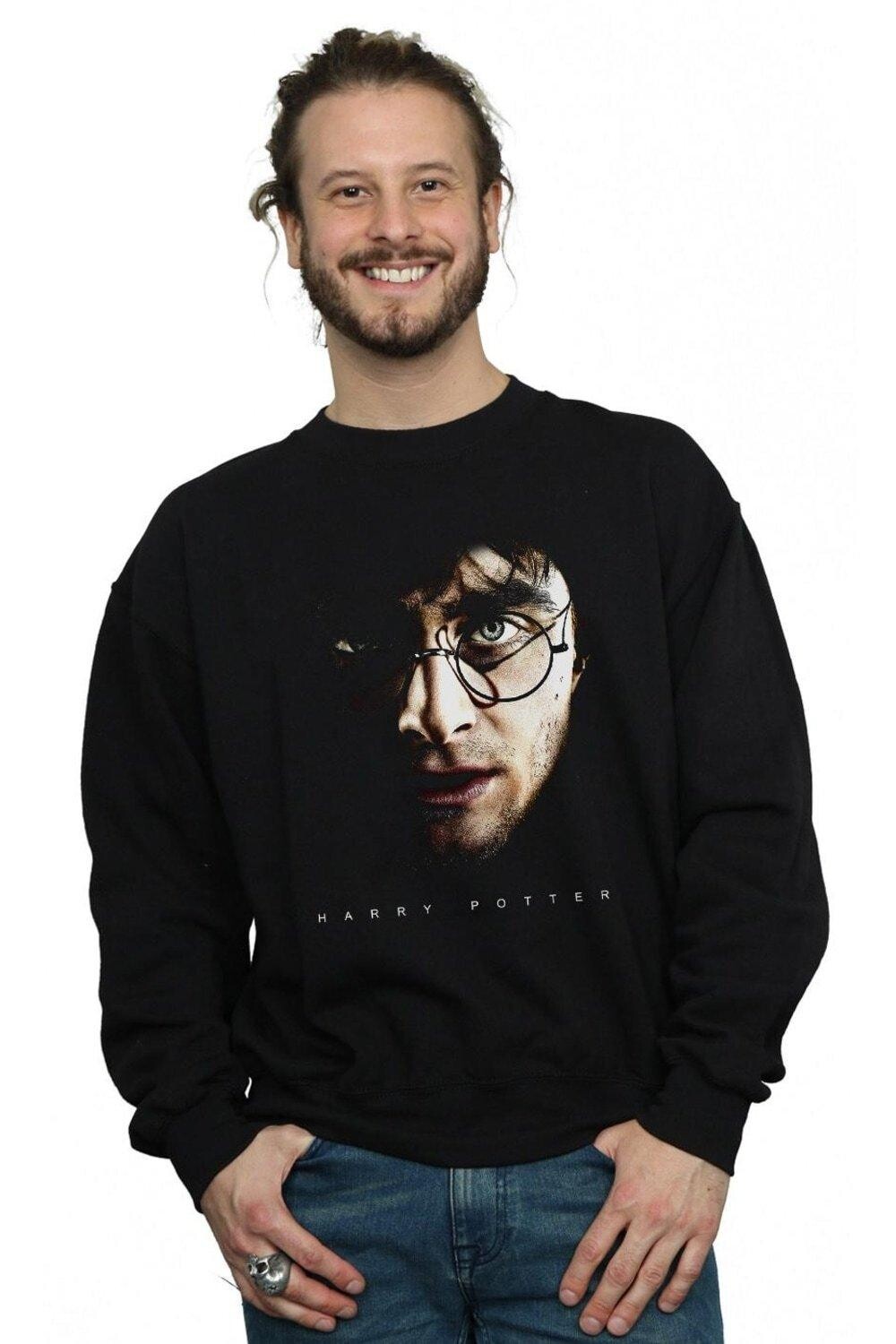 

Темная толстовка с портретом Harry Potter, черный