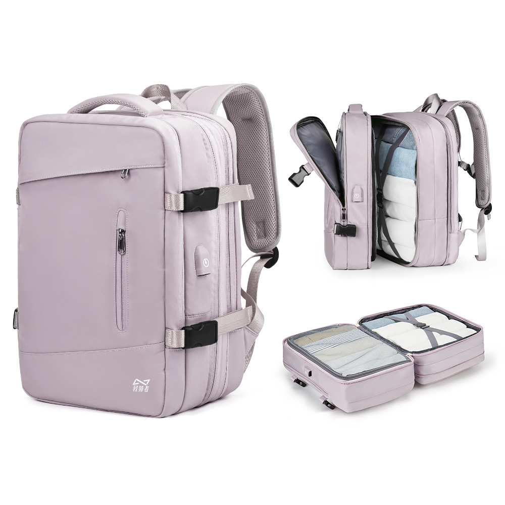 

KEYSTREET Тканевый дорожный рюкзак унисекс разноцветный, Dusty Pink[with Wet-Dry Separation Pocket+Expandable Capacity]