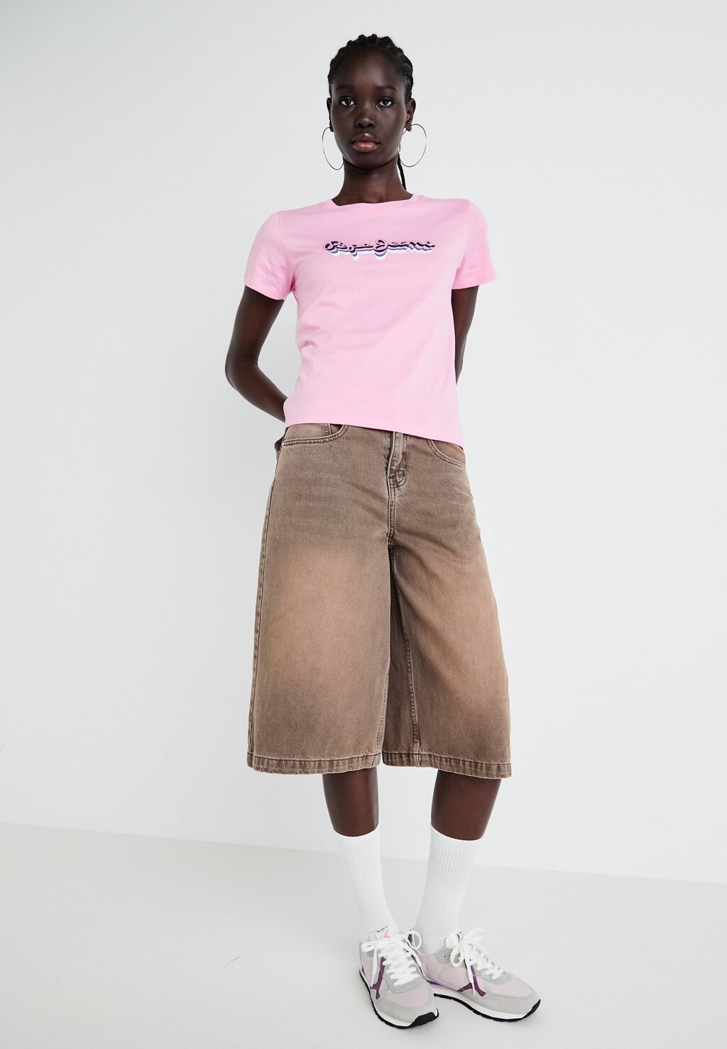

Футболка с набивным рисунком ENARA Pepe Jeans, розовый
