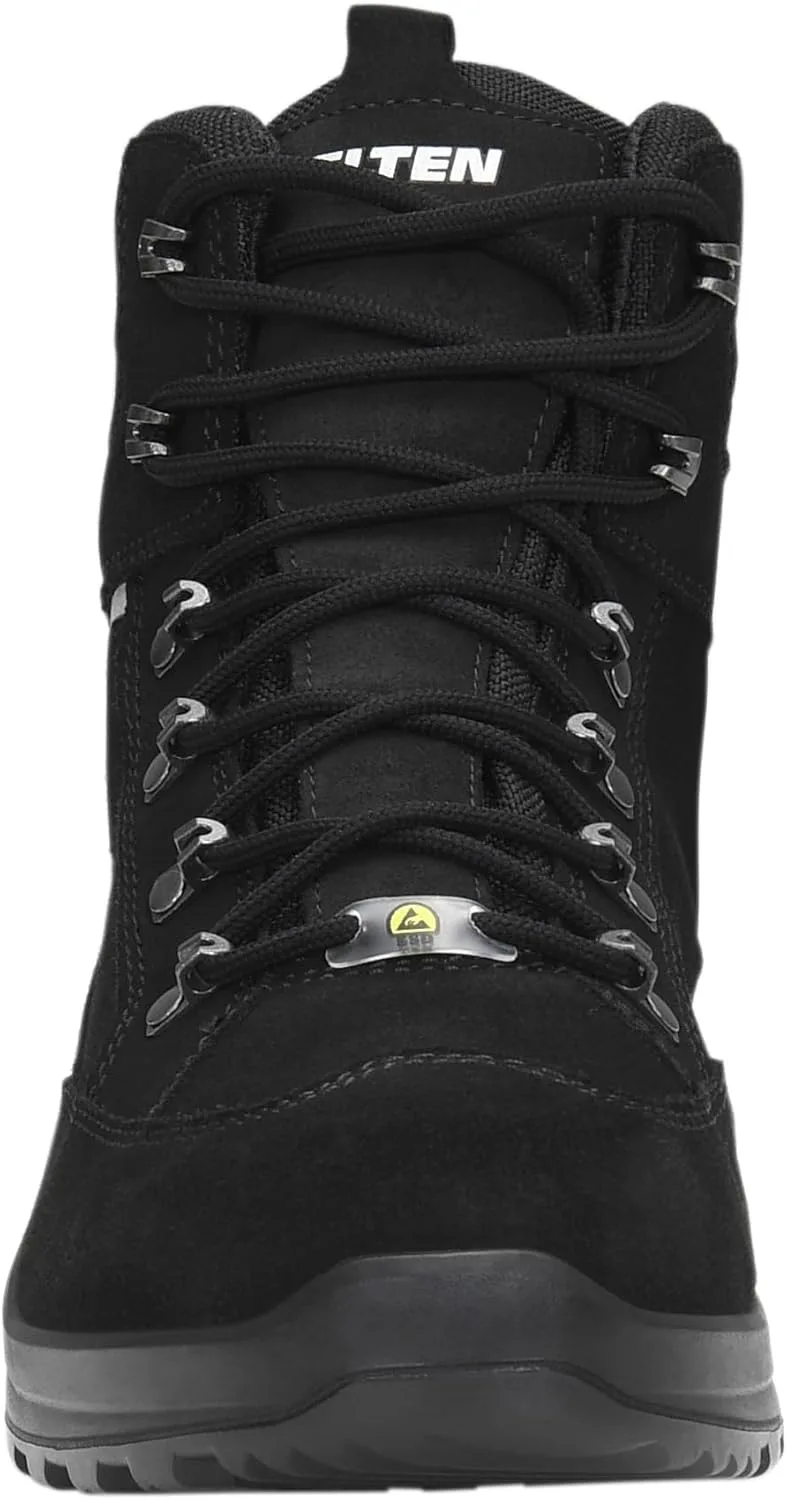 Рабочие ботинки ELTEN Ronan XXF Black Mid ESD O2, женские и мужские, кожаные, легкие, классического дизайна, черный — фото 4