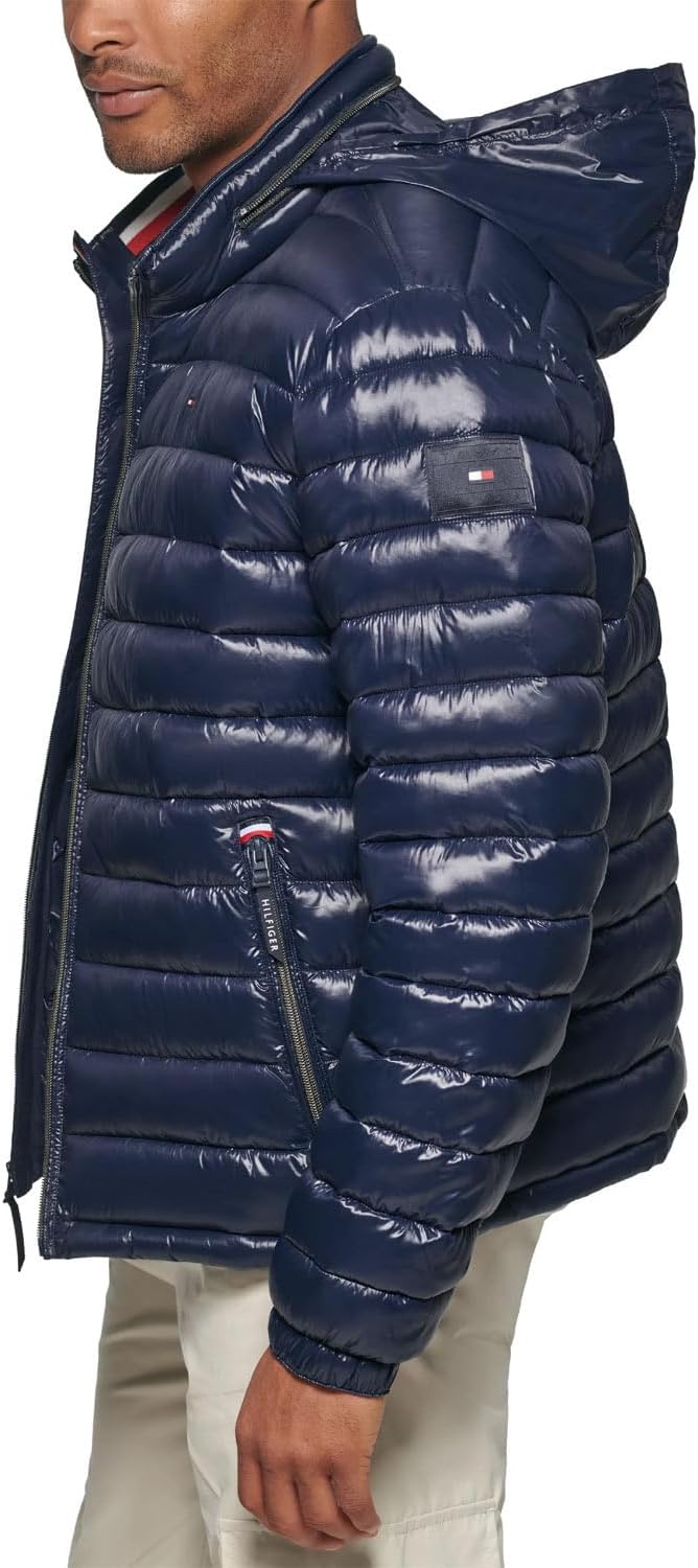Мужская водонепроницаемая куртка Tommy Hilfiger Ultra Loft Down Alternative, Midnight Wet Look — фото 3