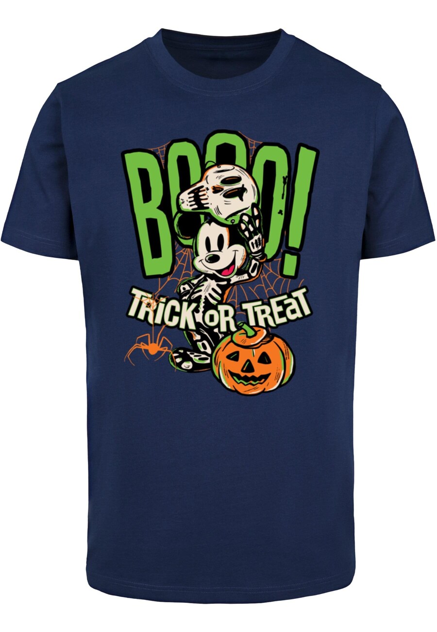 

Классическая футболка ABSOLUTE CULT Shirt Mickey Mouse - Halloween Booo Trick Or Treat, темно-синий