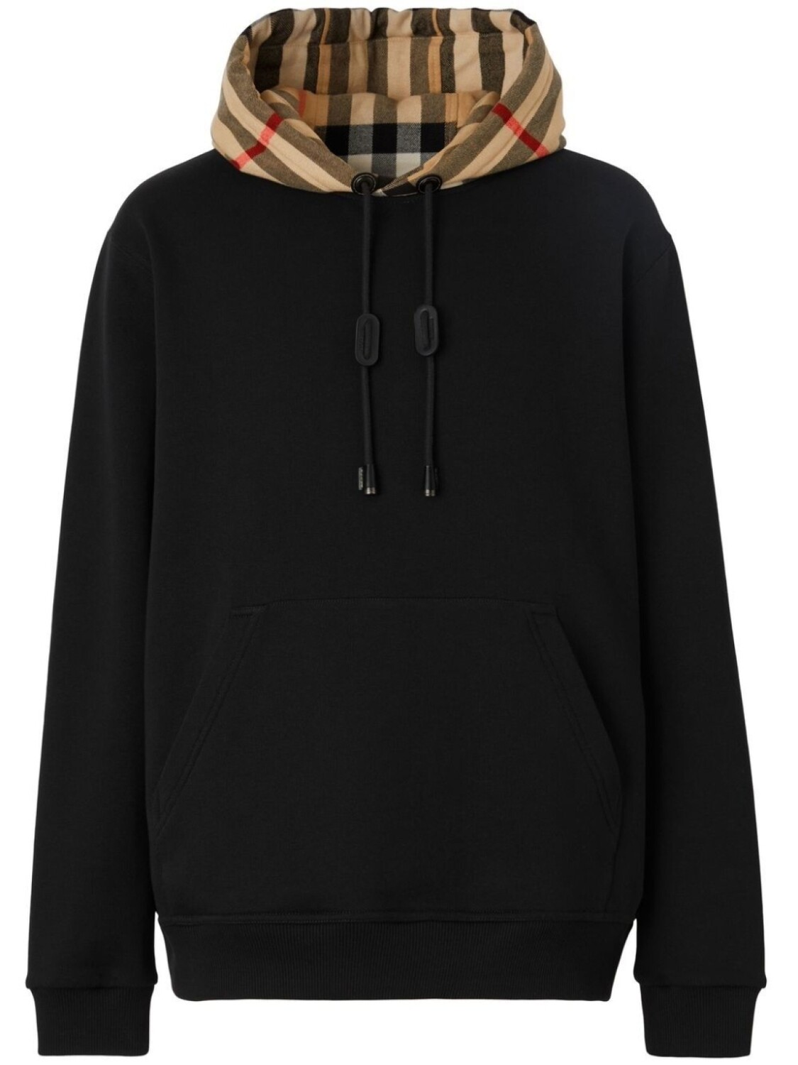 

Burberry худи с клетчатым капюшоном, черный