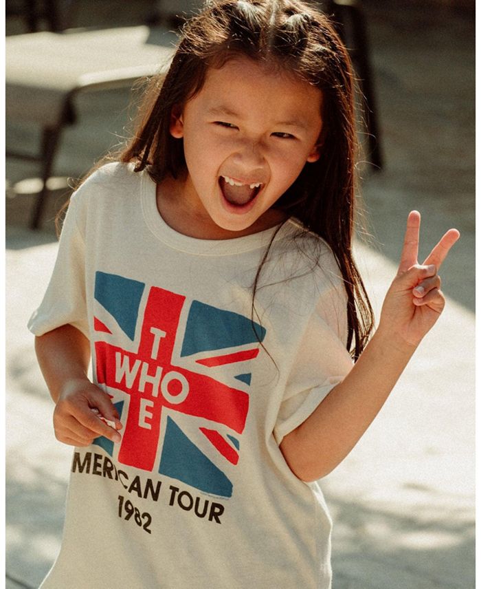 Унисекс футболка The Who American Tour 1982 - для малышей и детей постарше Junk Food Clothing, белый — фото 3