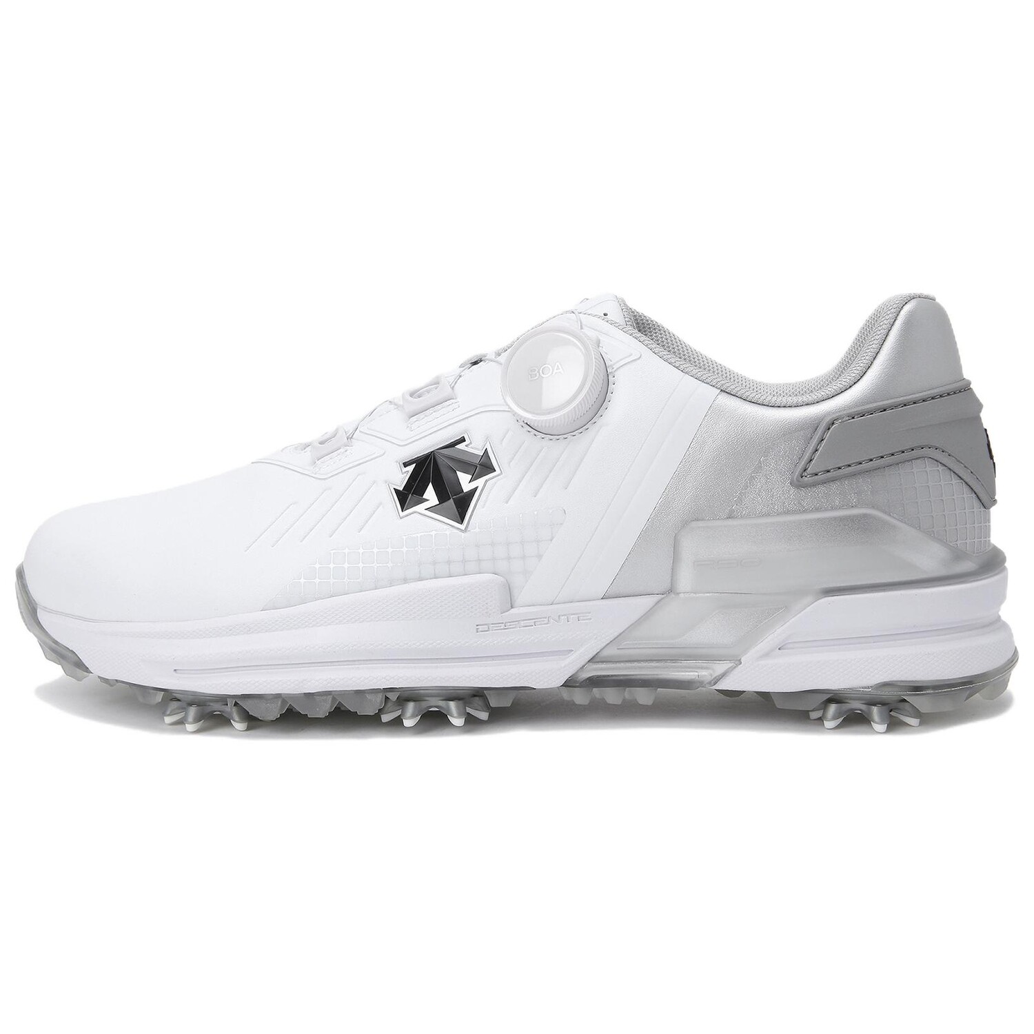 

Туфли для гольфа мужские низкие белые/серебристые Descente