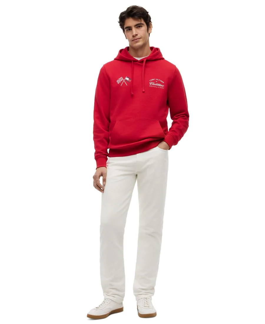 Мужская толстовка с графическим принтом Cadillac F1 в стиле университетской формы Tommy Hilfiger, красный — фото 2
