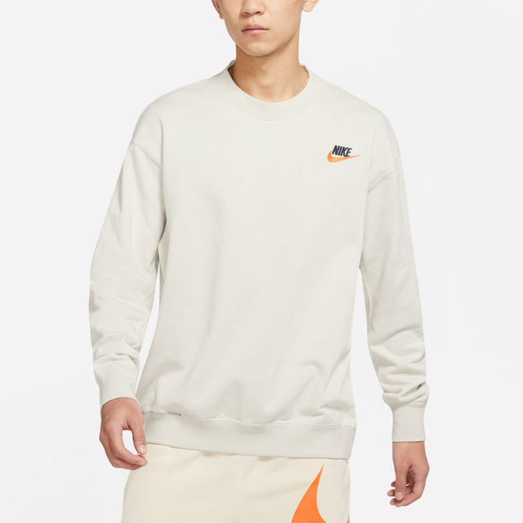 Худи Men's Nike Logo Embroidered Round Neck Sports Pullover Autumn Creamy White DR7834-072 — фото 4