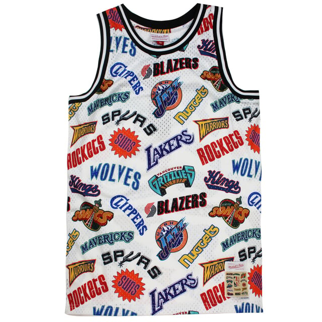 

Мужской топ Tanpop Mitchell & ness в восточном стиле Swingman Mitchell And Ness, белый