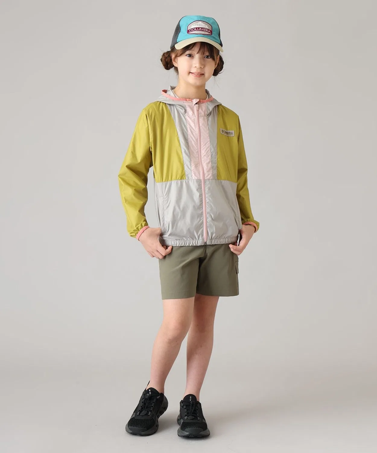 Детская ветровка Columbia Back Bowl II Hooded Windbreaker, зелёная — фото 2