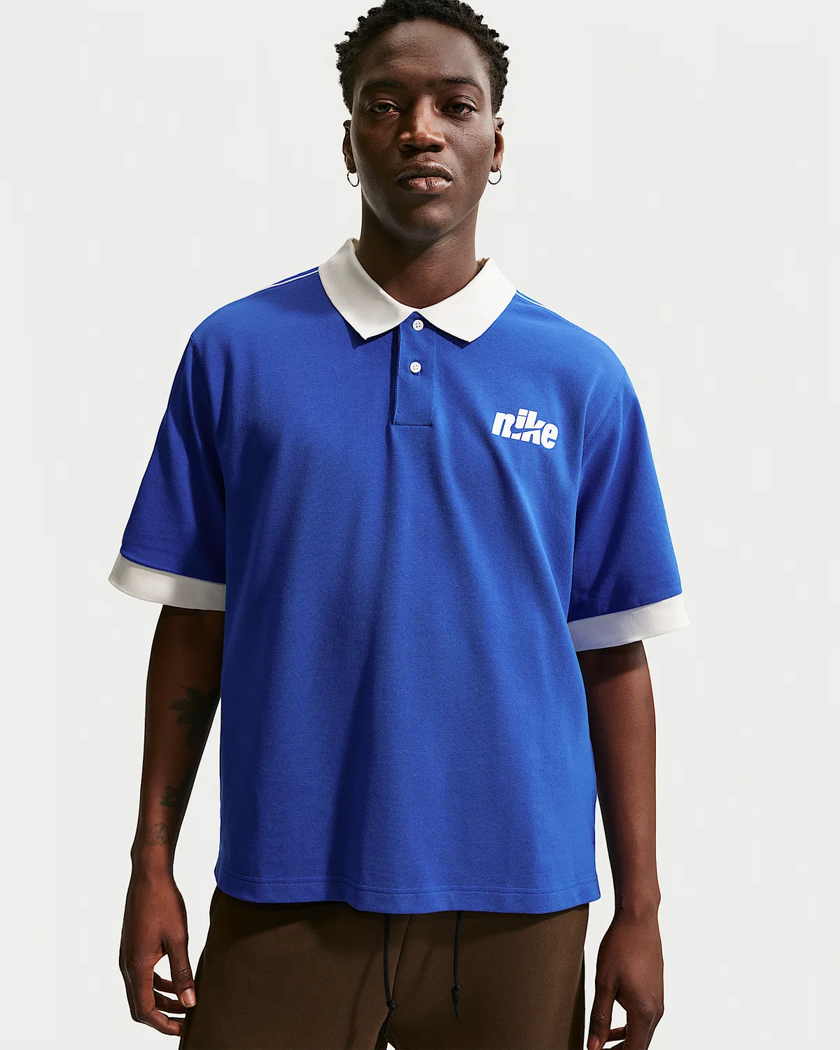 Мужское оверсайз поло с коротким рукавом Nike Sportswear Club, Game Royal/Sail/Sail/Sail