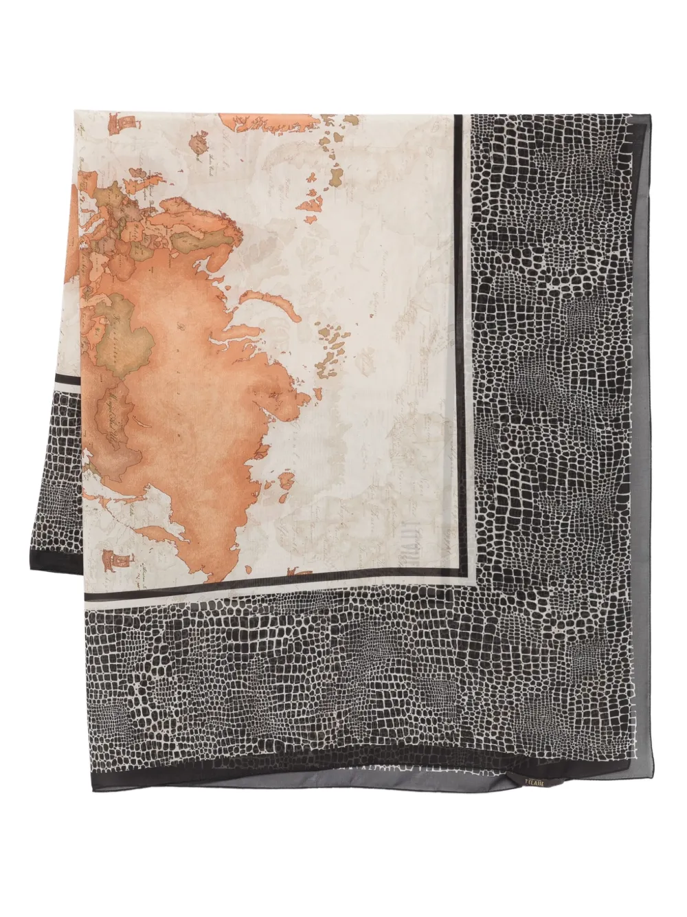 

Платок с крокодиловым узором и принтом ALVIERO MARTINI 1° CLASSE, черный