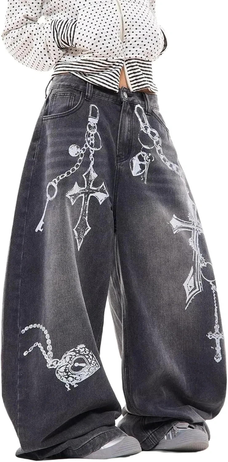 Джинсы с принтом Barrel Jeans, Black