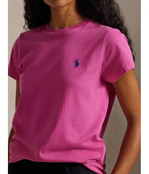 Футболка classic fit Polo Ralph Lauren, фуксия — фото 4