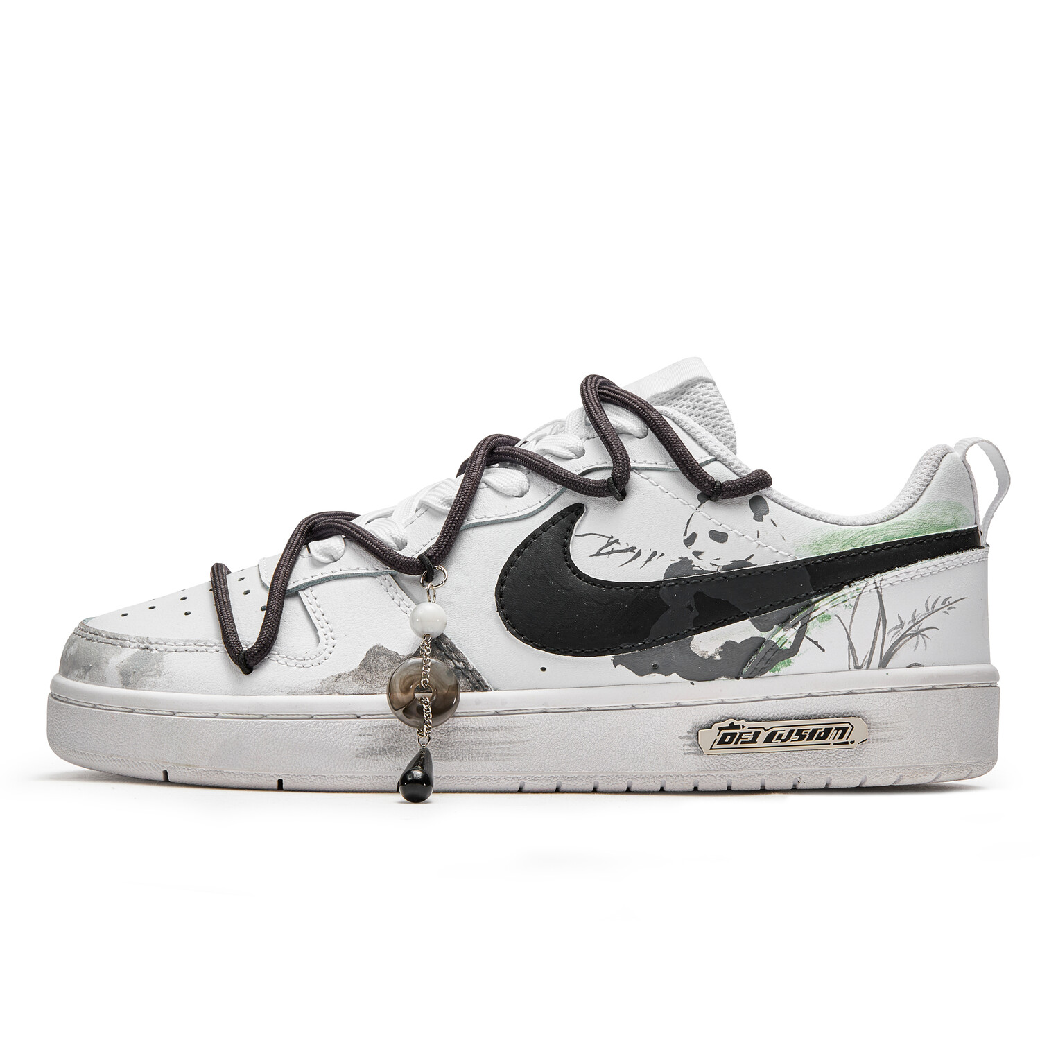 

Кроссовки Nike Court Borough Skateboard Shoes Women's Low-Top Black White, Черный, Кроссовки Nike Court Borough Skateboard Shoes Women's Low-Top Black White
