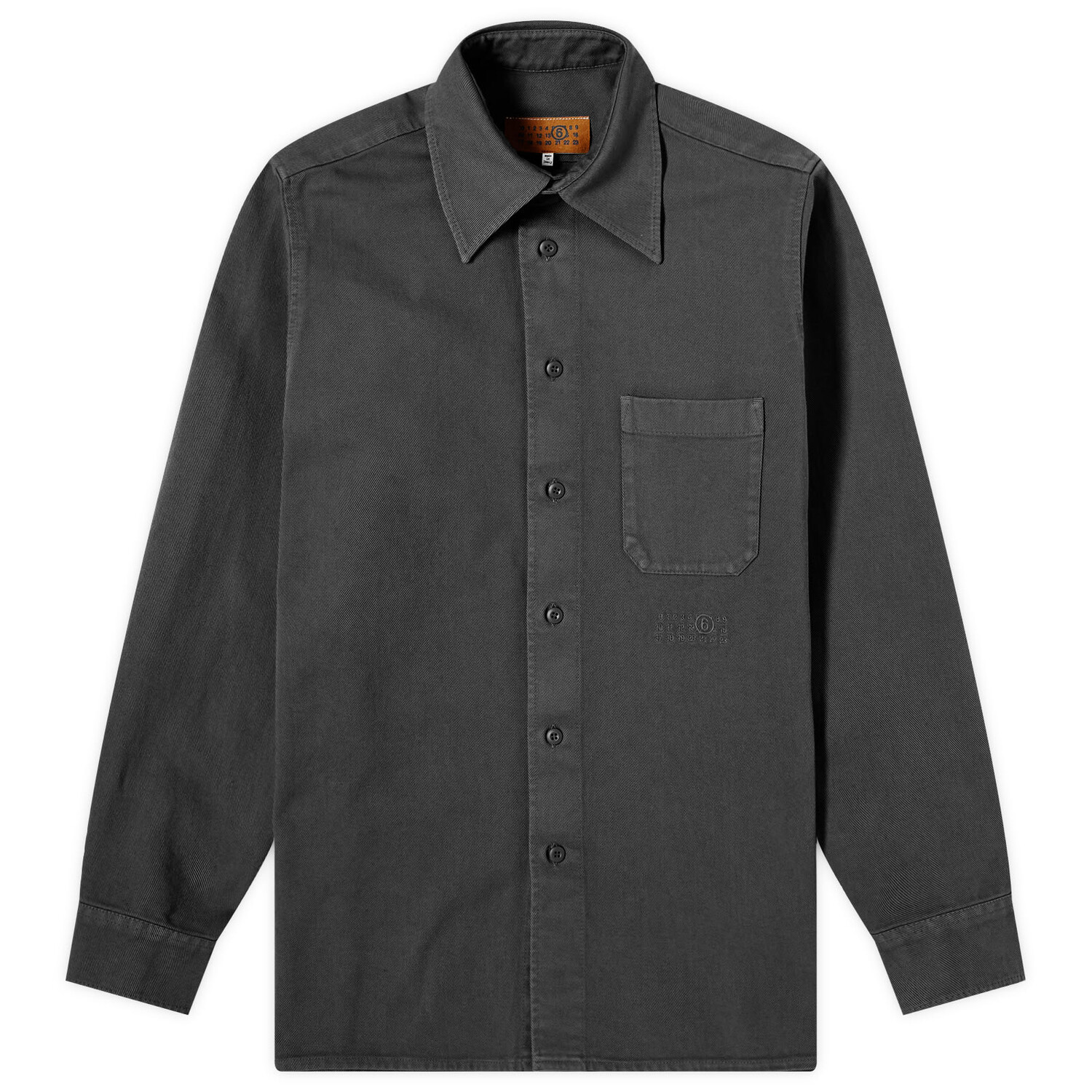 

Рубашка Mm6 Maison Margiela Canvas Overshirt, черный