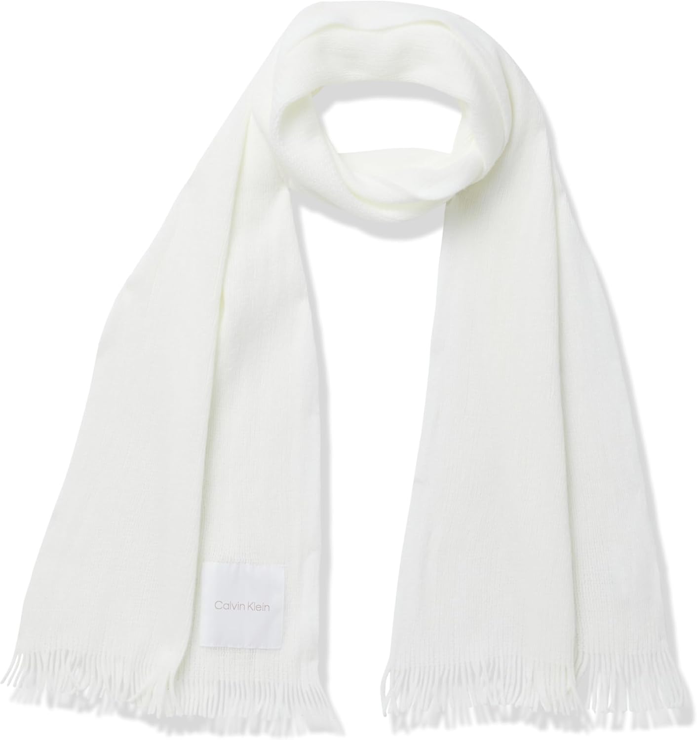 

Женский супермягкий прочный шарф Calvin Klein для холодной погоды, Cream