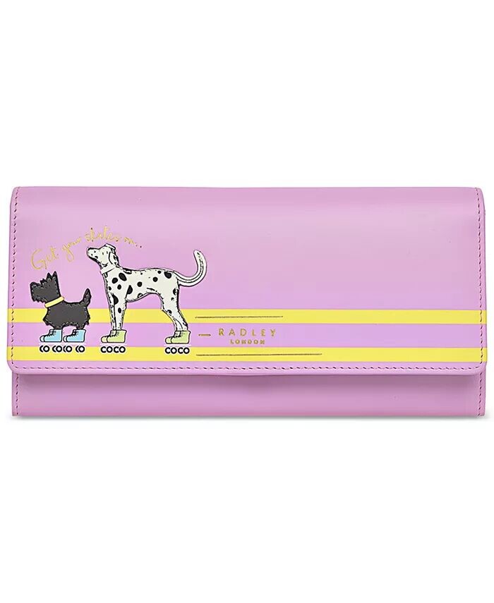 

Храните коньки в большом кожаном кошельке с клапаном Radley London, мультиколор