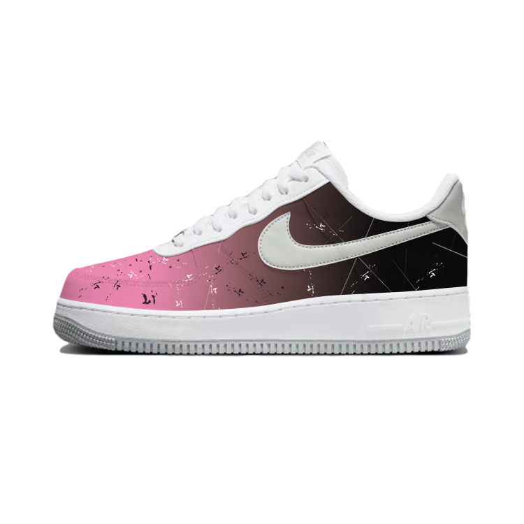 

Nike Air Force 1 Антискользящие и износостойкие дышащие низкие кроссовки для скейтбординга мужские черные розовые