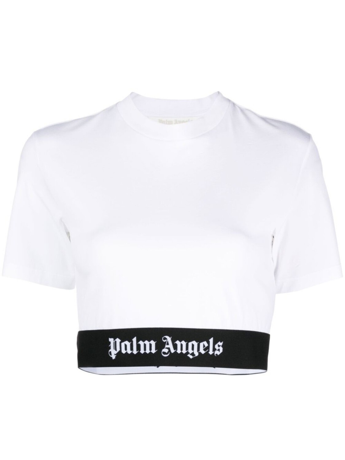 

Palm Angels укороченная футболка с логотипом, белый