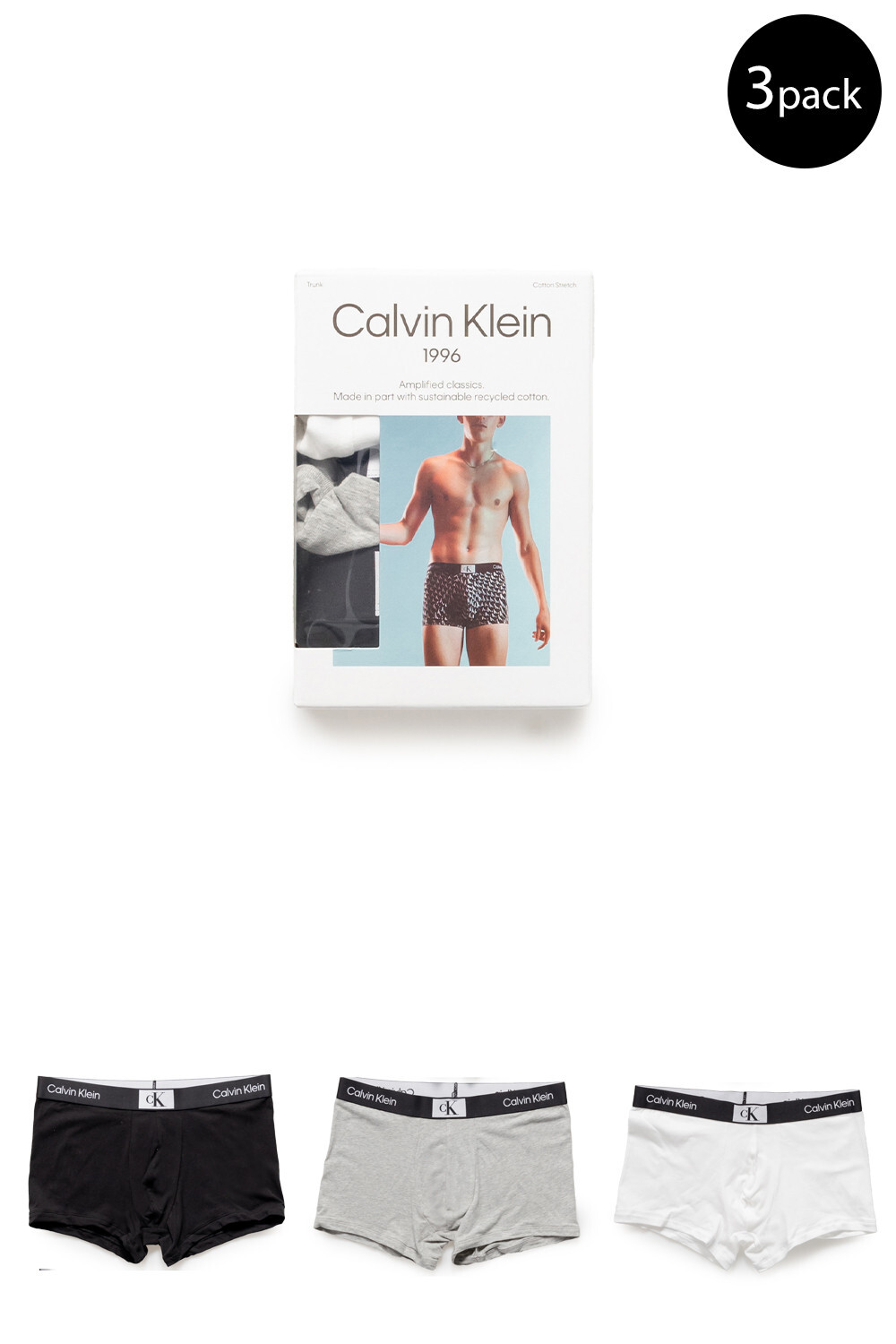 

Трусы мужские Calvin Klein Underwear транки хлопковые 3 шт, мультиколор