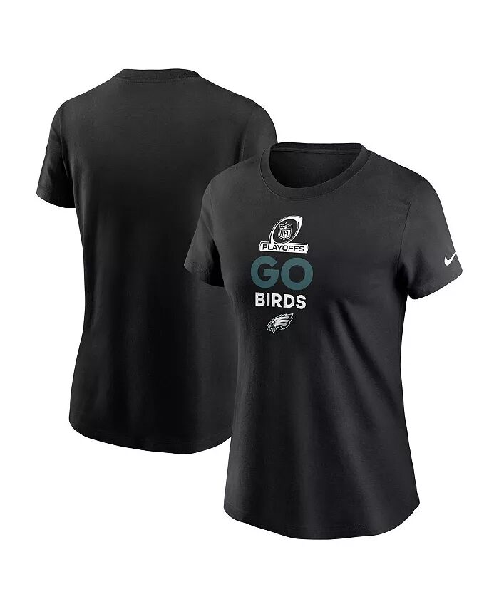 

Женская черная футболка Philadelphia Eagles 2024 NFL Playoffs Nike