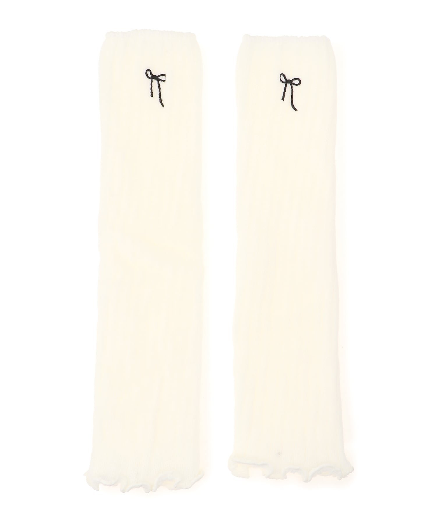 Lulu Noix гетры с вышивкой лентой Lulu Noix, white