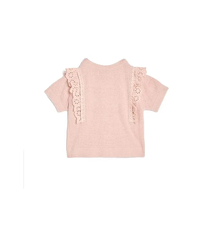 Комплект с хлопковым кружевом CozyChic Ultra Lite Barefoot Dreams Kids, Black Woven Twill — фото 2