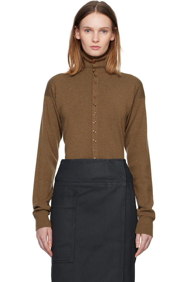 

Lemaire Коричневый облегающий кардиган на пуговицах