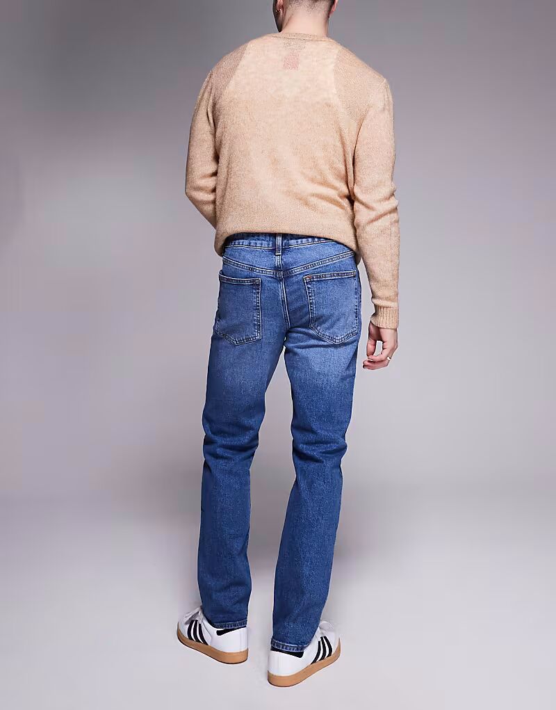 

Узкие джинсы ASOS DESIGN в средне-синем цвете