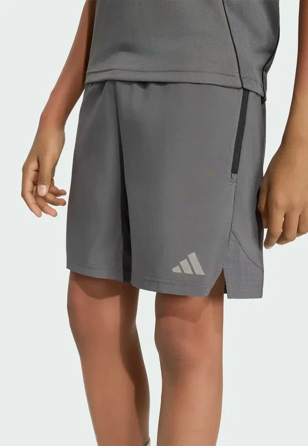 Шорты спортивные Adidas Sportswear, серый пять, серый пять, отражающий серебристый — фото 4