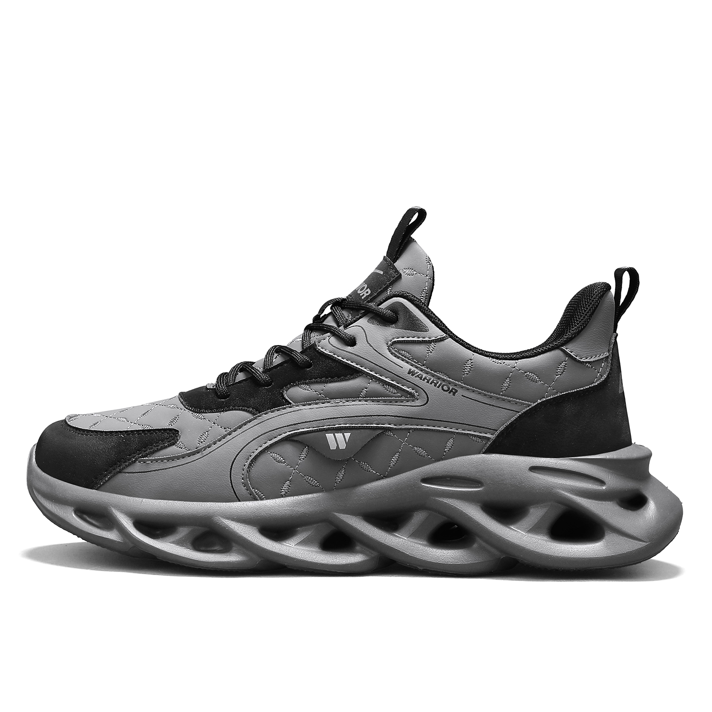 

WARRIOR Мужские повседневные кроссовки Low top, устойчивые к истиранию и скольжению, Gray Black