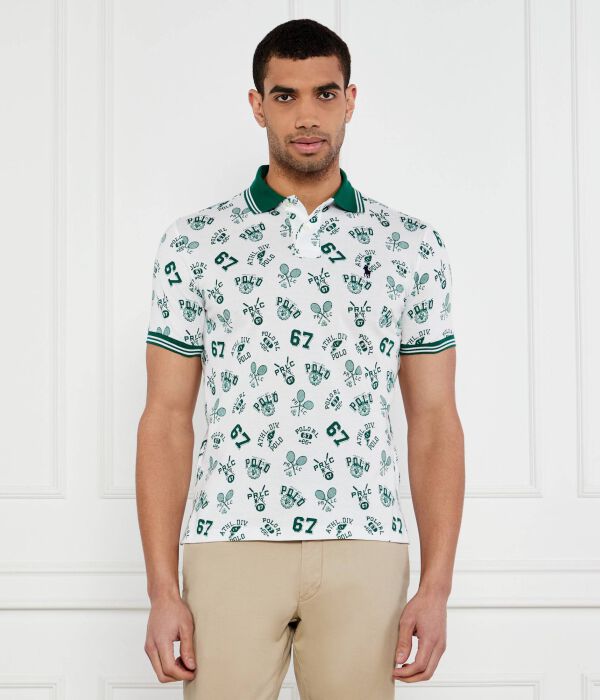 

Рубашка поло Custom slim fit Polo Ralph Lauren, белый
