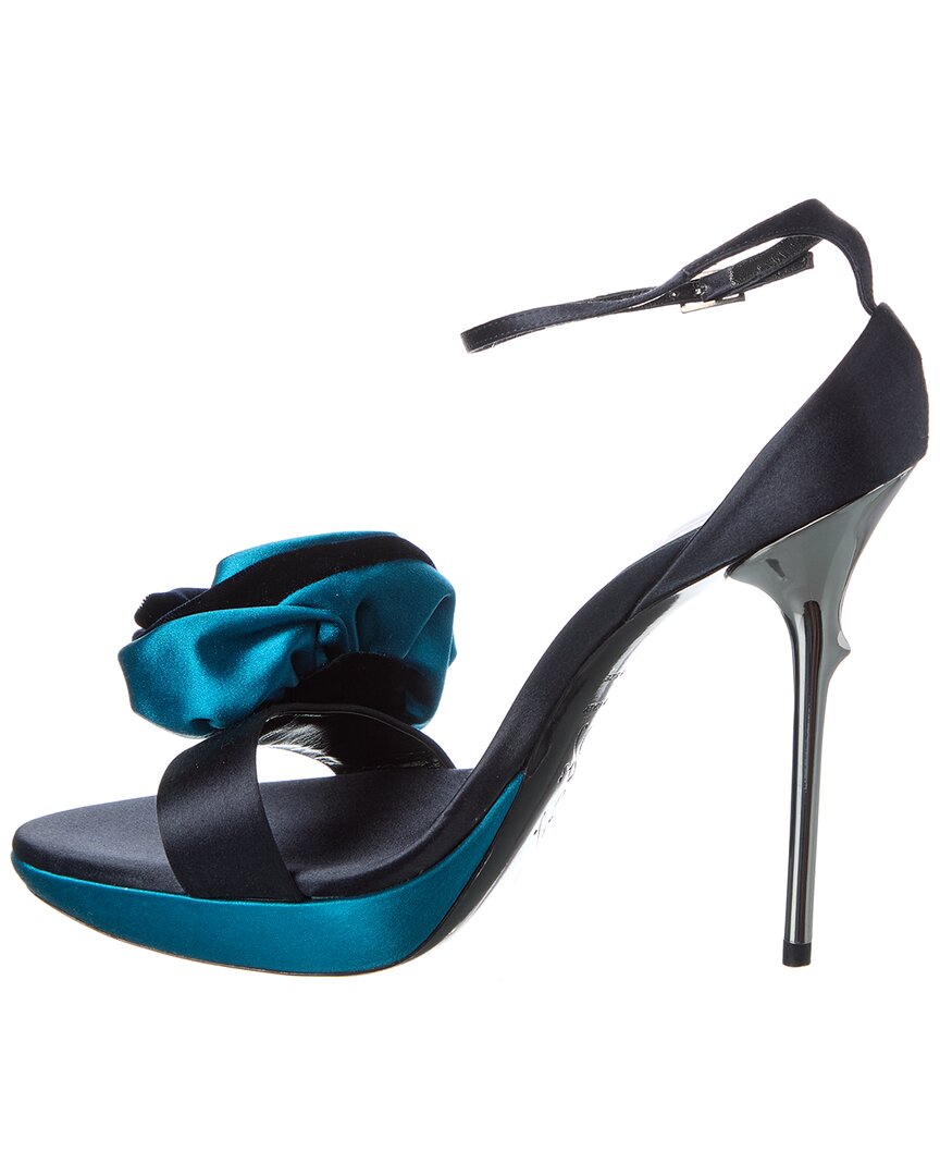 Roger Vivier Rose Satin & Velvet Platform Sandal — фото 2