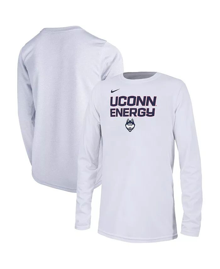 

Футболка Big Boys White UConn Huskies 2024 On-Court Bench Energy Nike