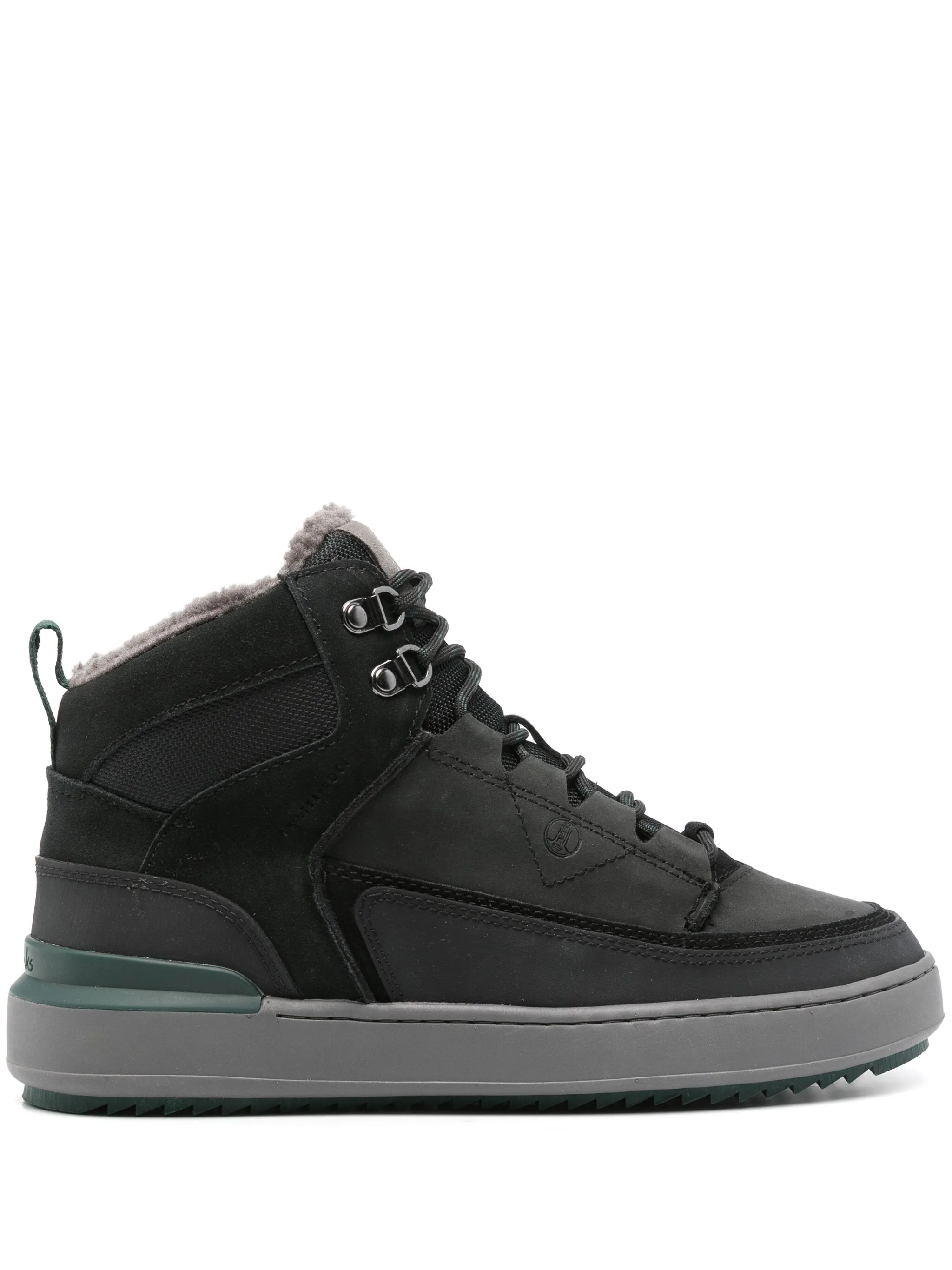 

Ботинки с тисненым логотипом Clarks, черный