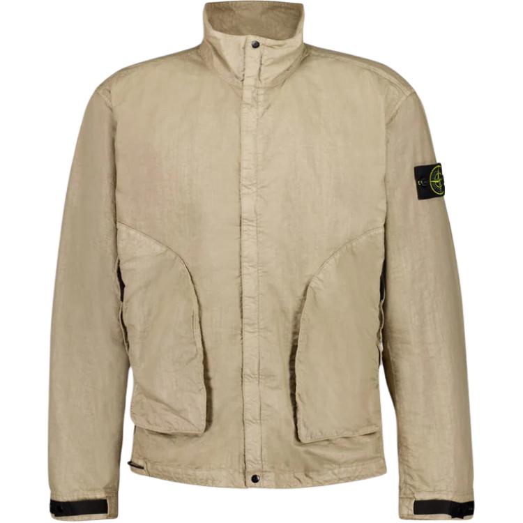 

STONE ISLAND Куртка с высоким воротником на молнии, Brown