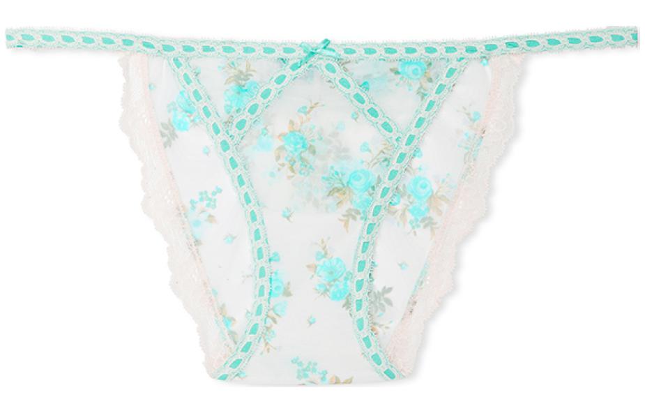 

VICTORIA'S SECRET Трусики женские 1 упаковка Белый цветочный принт