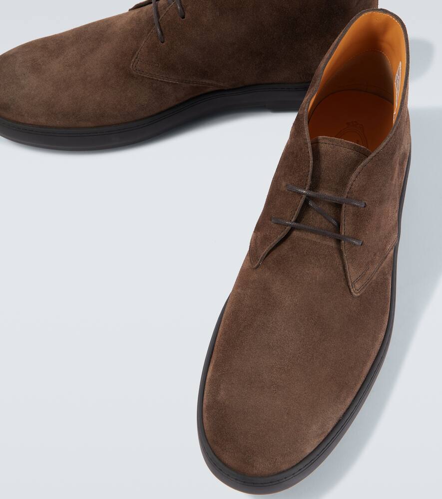 Замшевые армейские ботинки Tod's, Testa Moro+Fondo Antracite — фото 3